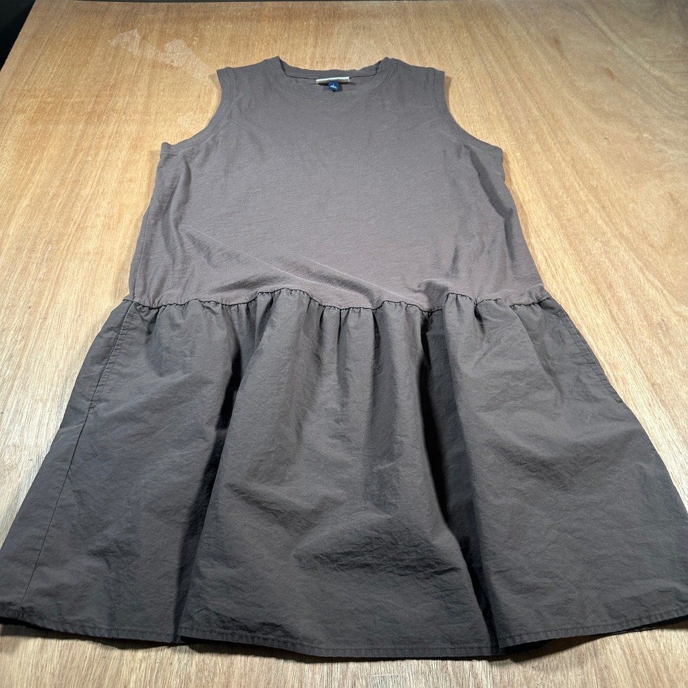 Universal Thread Mini Dress Women Large Brown Sleeveless Drop Waist